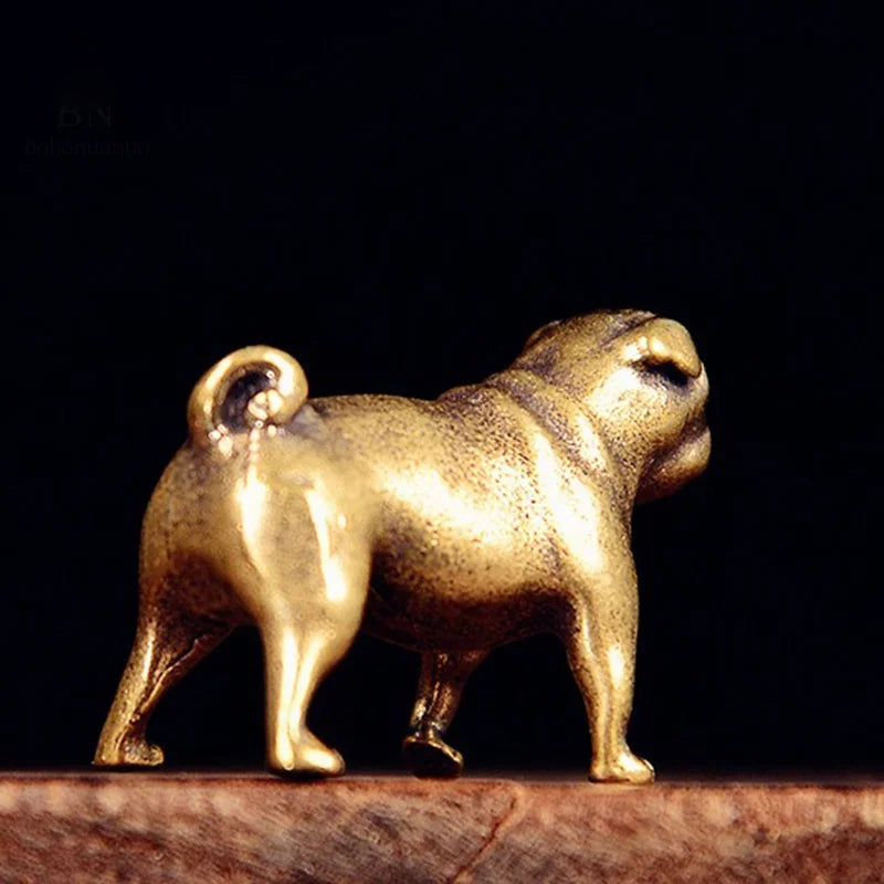 Pug, Unbothered — Small Bronze Pug