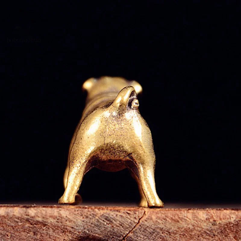 Pug, Unbothered — Small Bronze Pug
