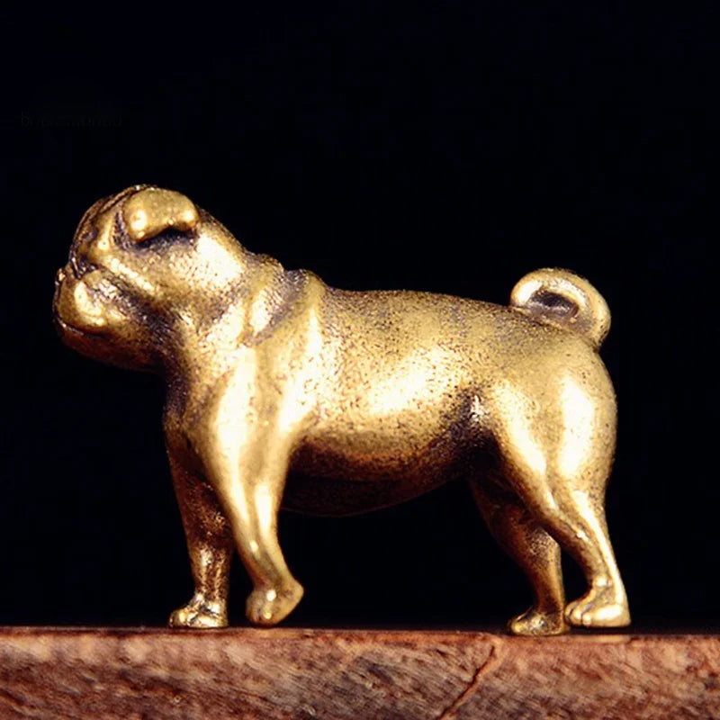Pug, Unbothered — Small Bronze Pug