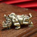 Rhino, Solid — Small Bronze Rhino