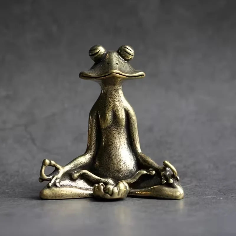 Small Frog, Old Eyes — Bronze Incense Holder