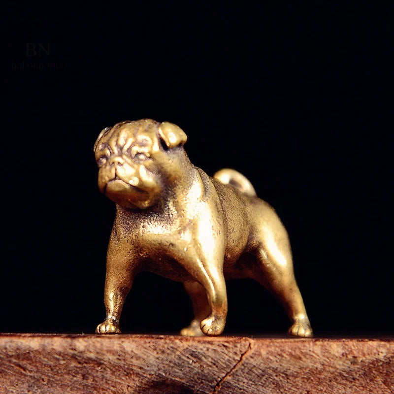 Pug, Unbothered — Small Bronze Pug
