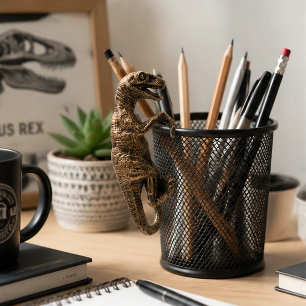 Long-Necked Sentry — Bronze Dinosaur Pot Hanger