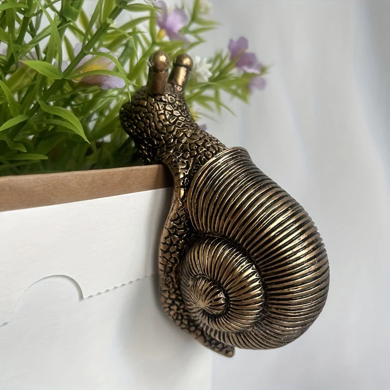 The Slow Traveller — Bronze Snail Pot Hanger