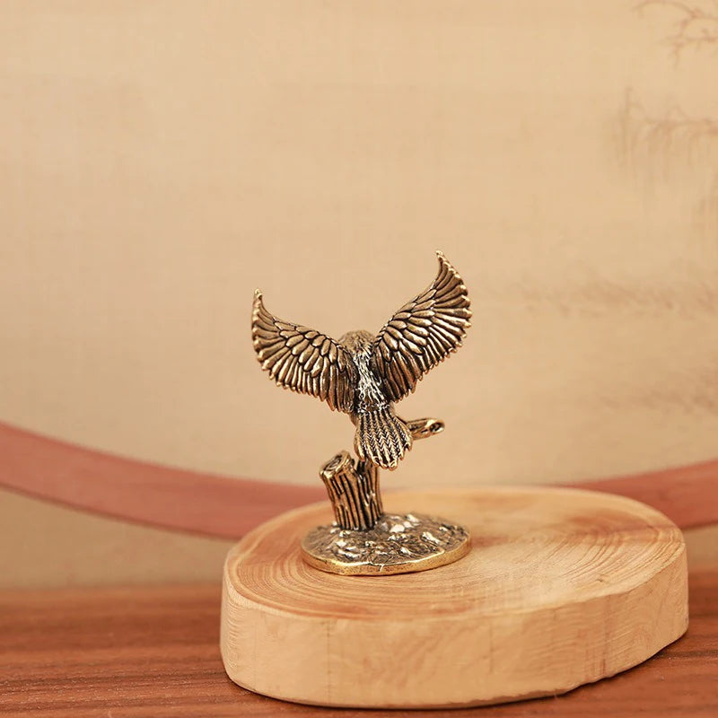 Owl on the Bough — Small Bronze Owl