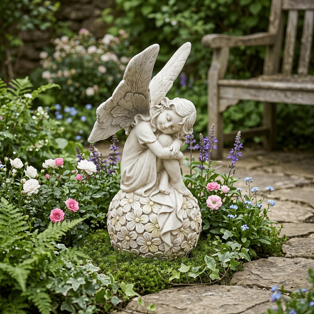 Angel on the Bloom — Garden Angel Statue