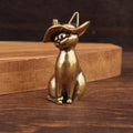 The Hatted Cat — Small Bronze Cat