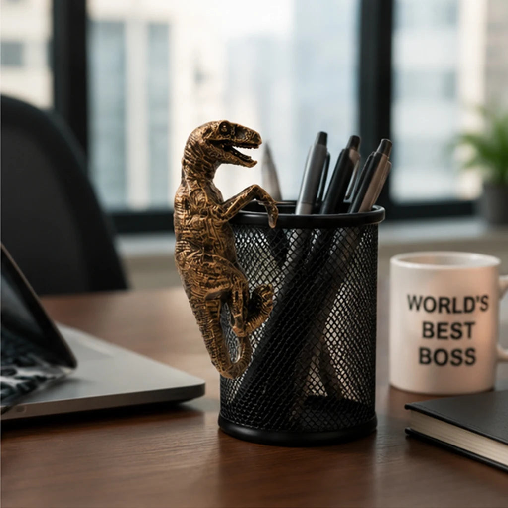 Long-Necked Sentry — Bronze Dinosaur Pot Hanger