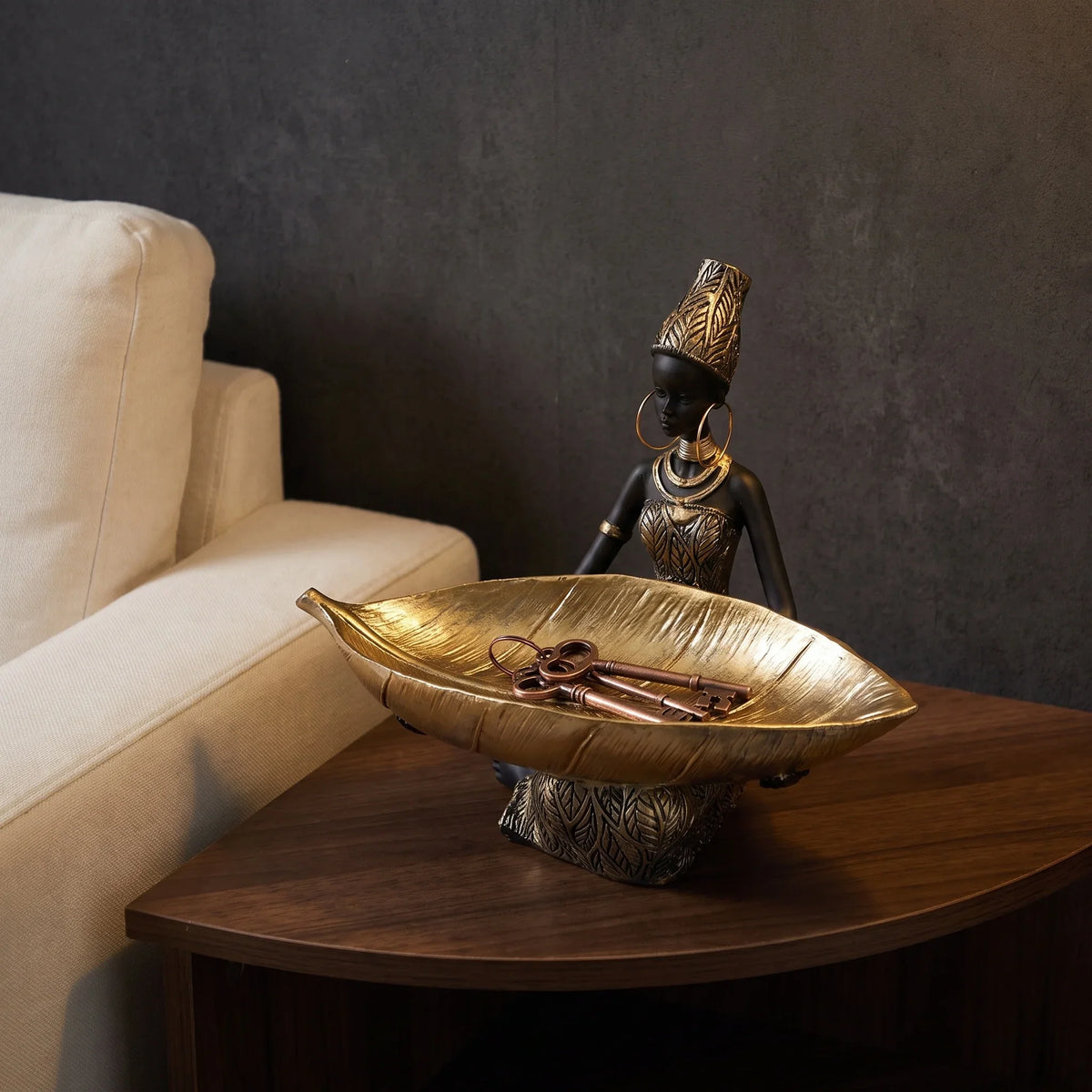 The Golden Leaf — Bronze Trinket Dish