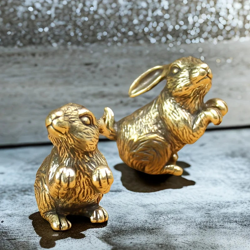 Hare in the Open — Small Bronze Rabbit