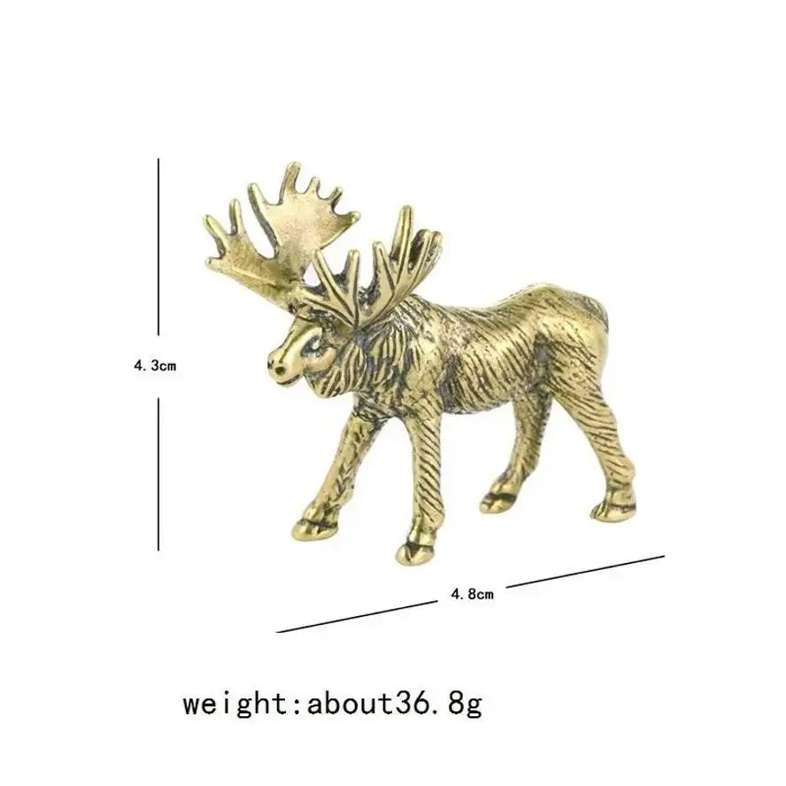 Moose in the Shallows — Small Bronze Moose