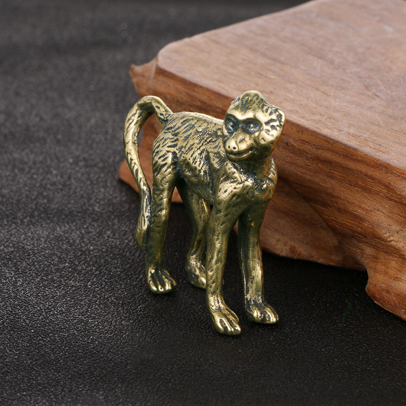 Monkey, Up to Something — Small Bronze Monkey