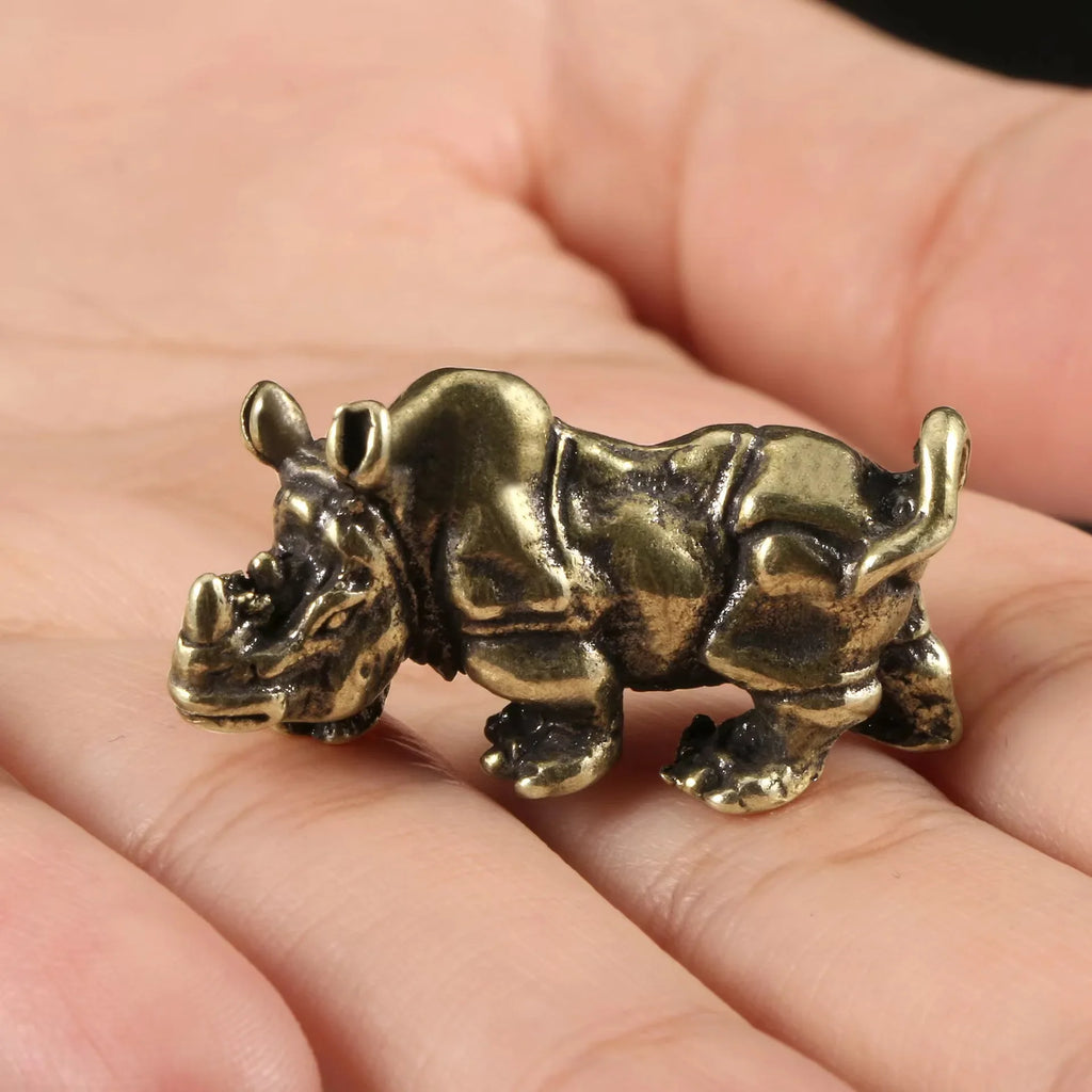 Rhino, Solid — Small Bronze Rhino