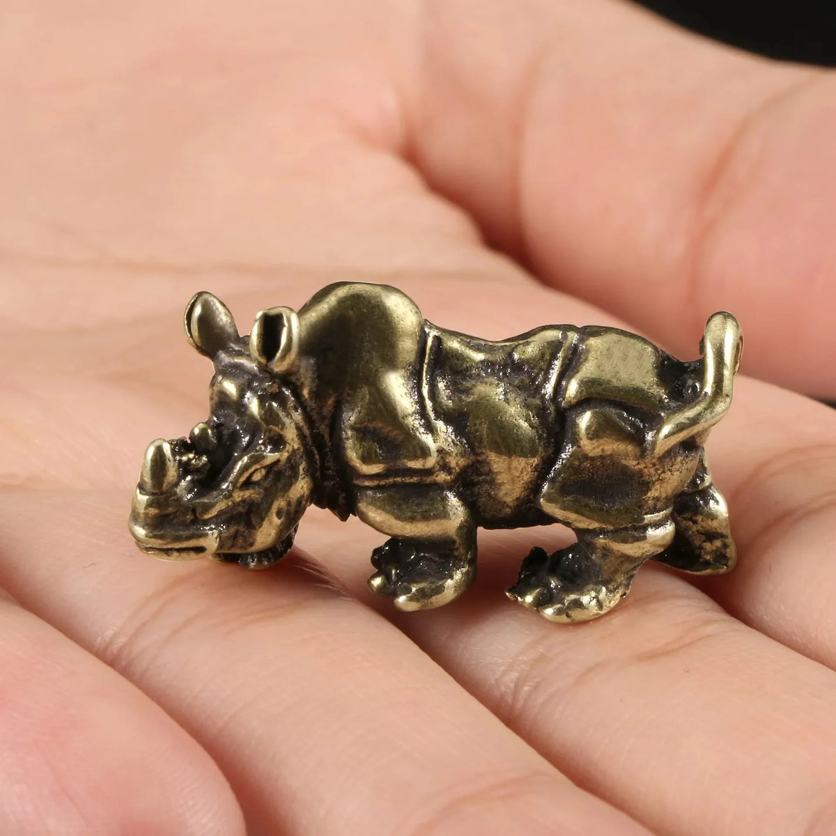 Rhino, Solid — Small Bronze Rhino