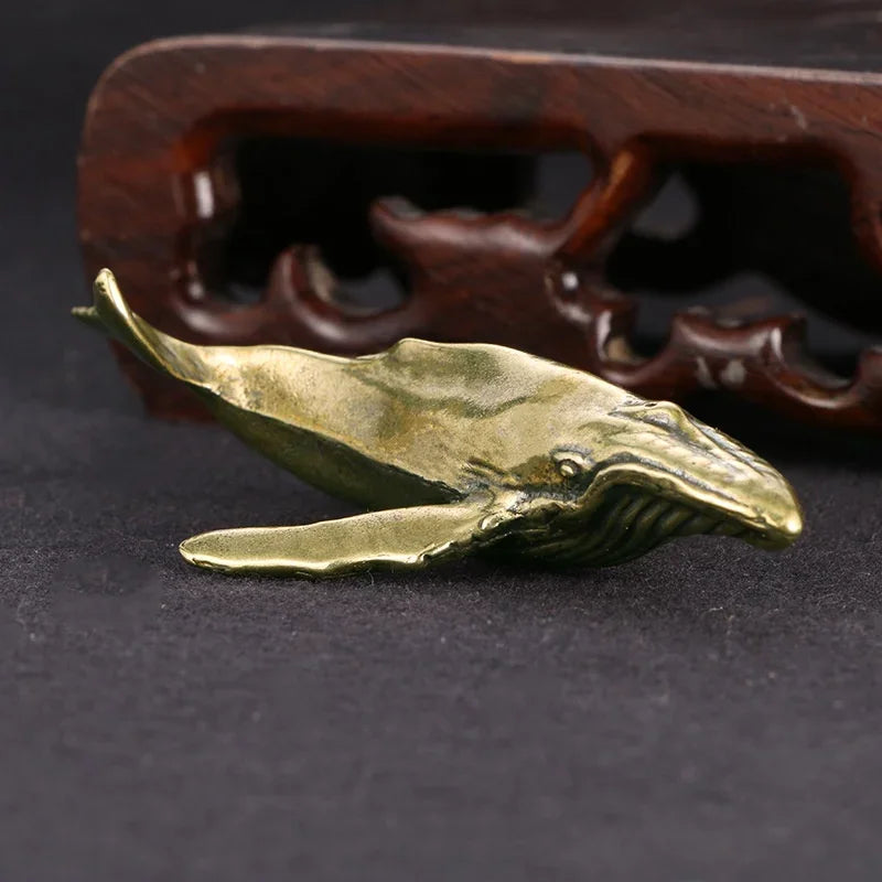 Whale, Sounding — Small Bronze Whale