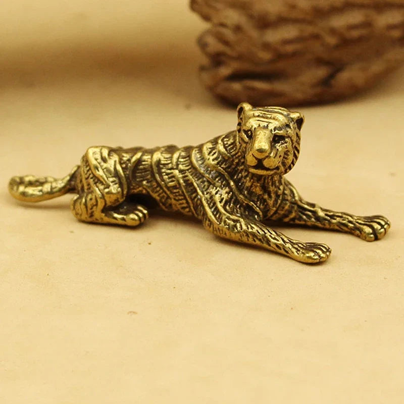 Tiger, Low — Small Bronze Crouching Tiger