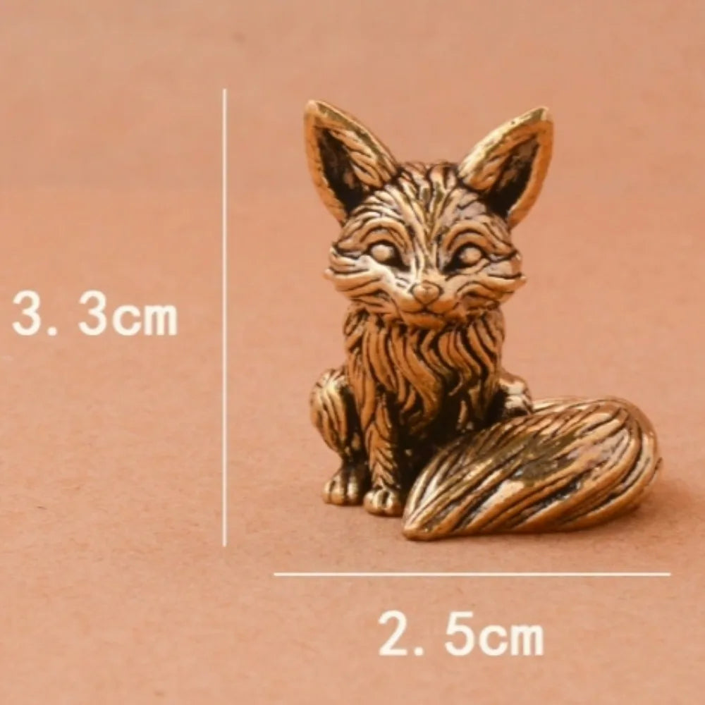 Young Fox, Watching — Small Bronze Fox