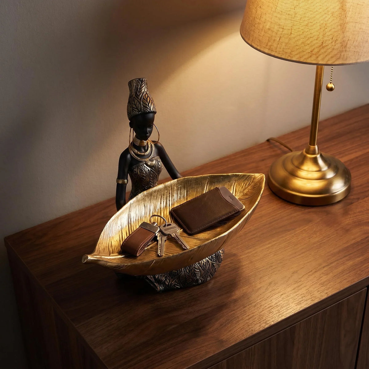 The Golden Leaf — Bronze Trinket Dish