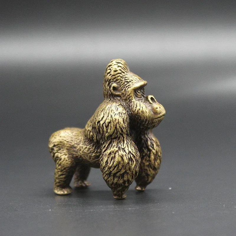 The Quiet Giant — Small Bronze Gorilla