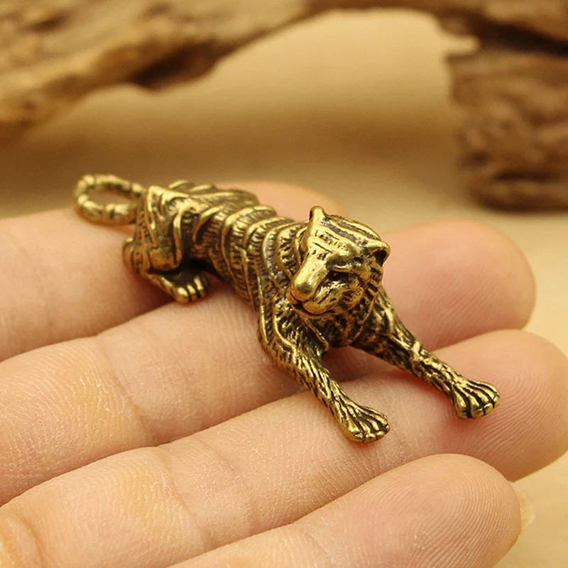 Tiger, Low — Small Bronze Crouching Tiger