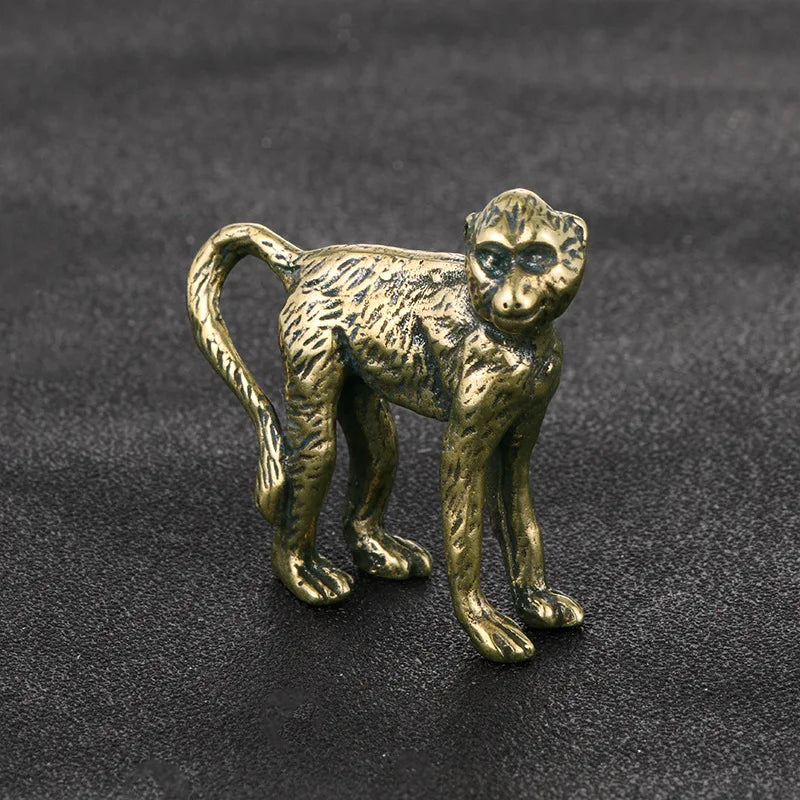 Monkey, Up to Something — Small Bronze Monkey
