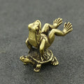 Rider and Mount — Small Bronze Figure Pair