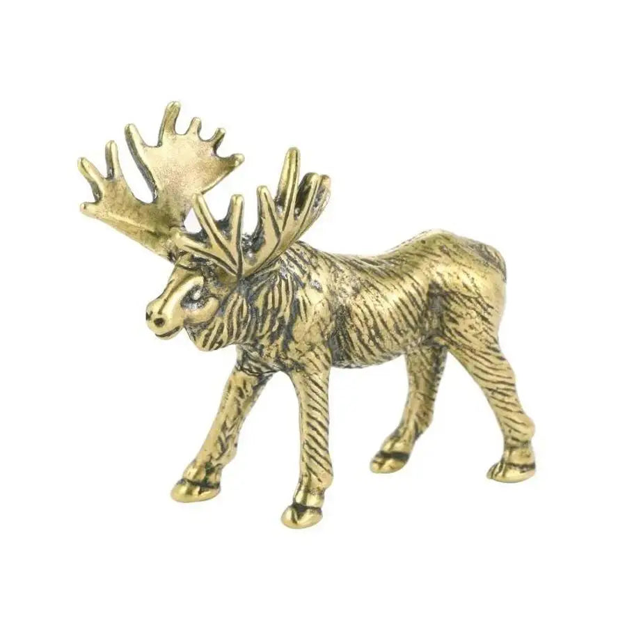Moose in the Shallows — Small Bronze Moose