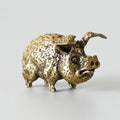 Pig at the Trough — Small Bronze Pig