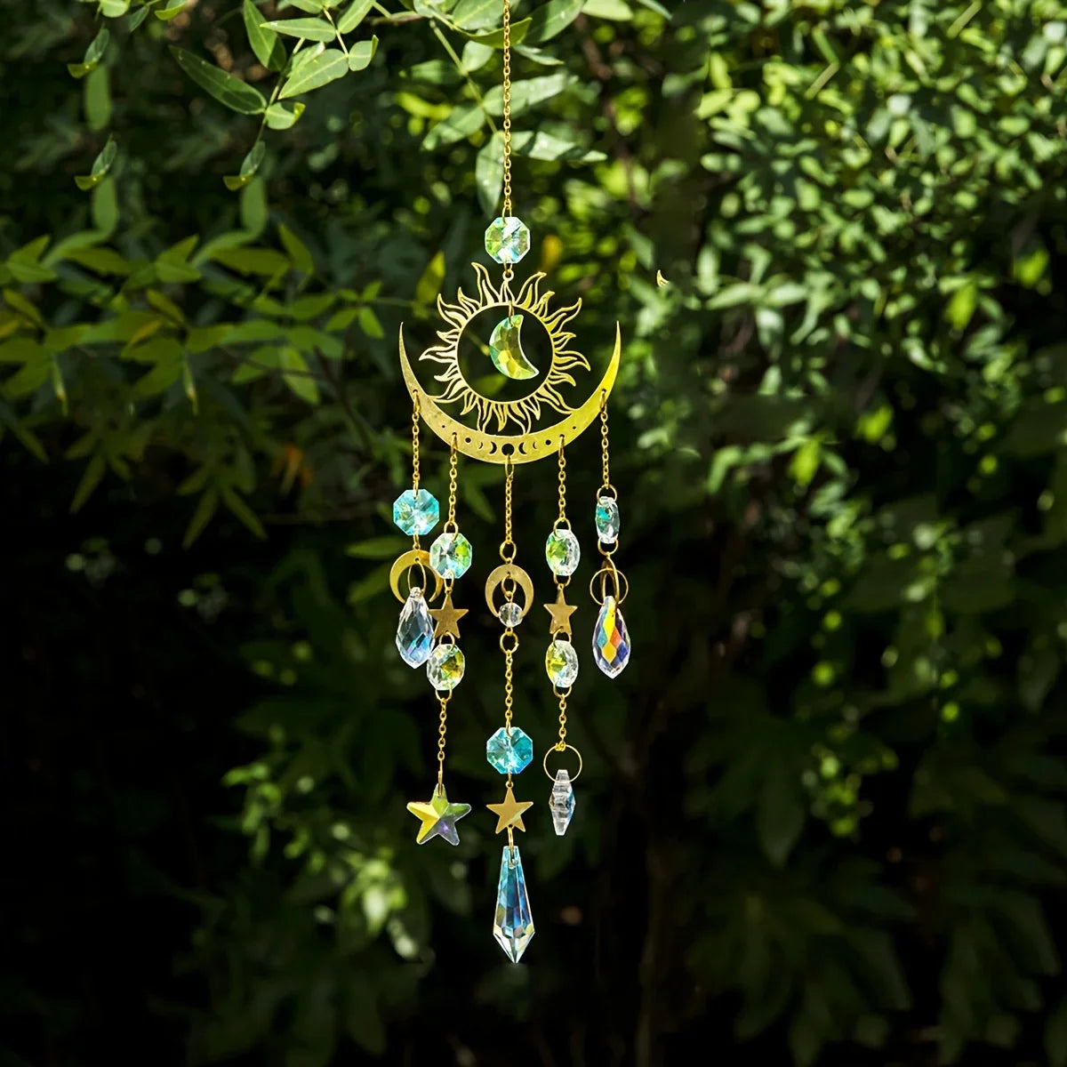 Star and moon wind chime