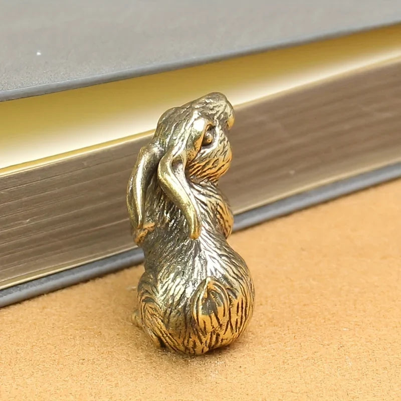 Hare in the Open — Small Bronze Rabbit