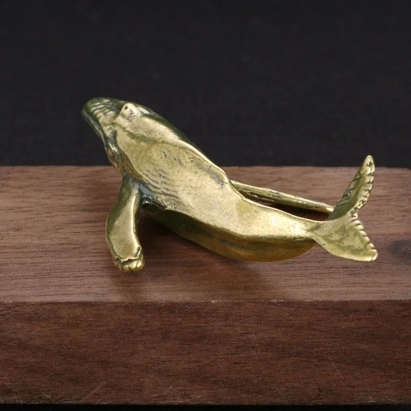 Whale, Sounding — Small Bronze Whale