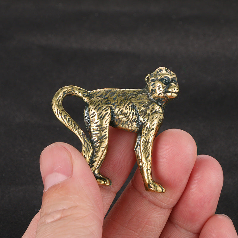 Monkey, Up to Something — Small Bronze Monkey
