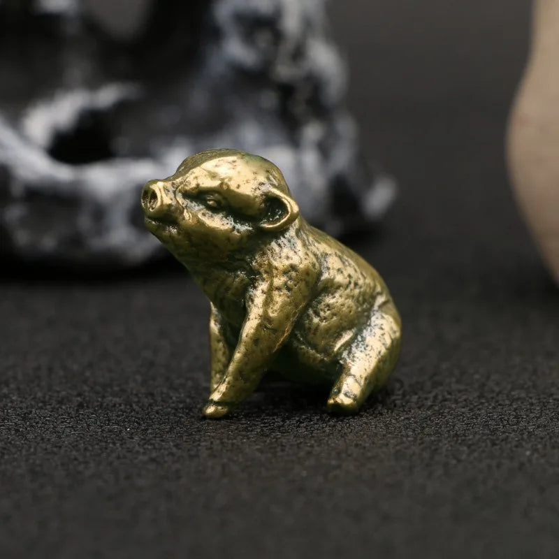 Piglet, Lucky — Small Bronze Pig
