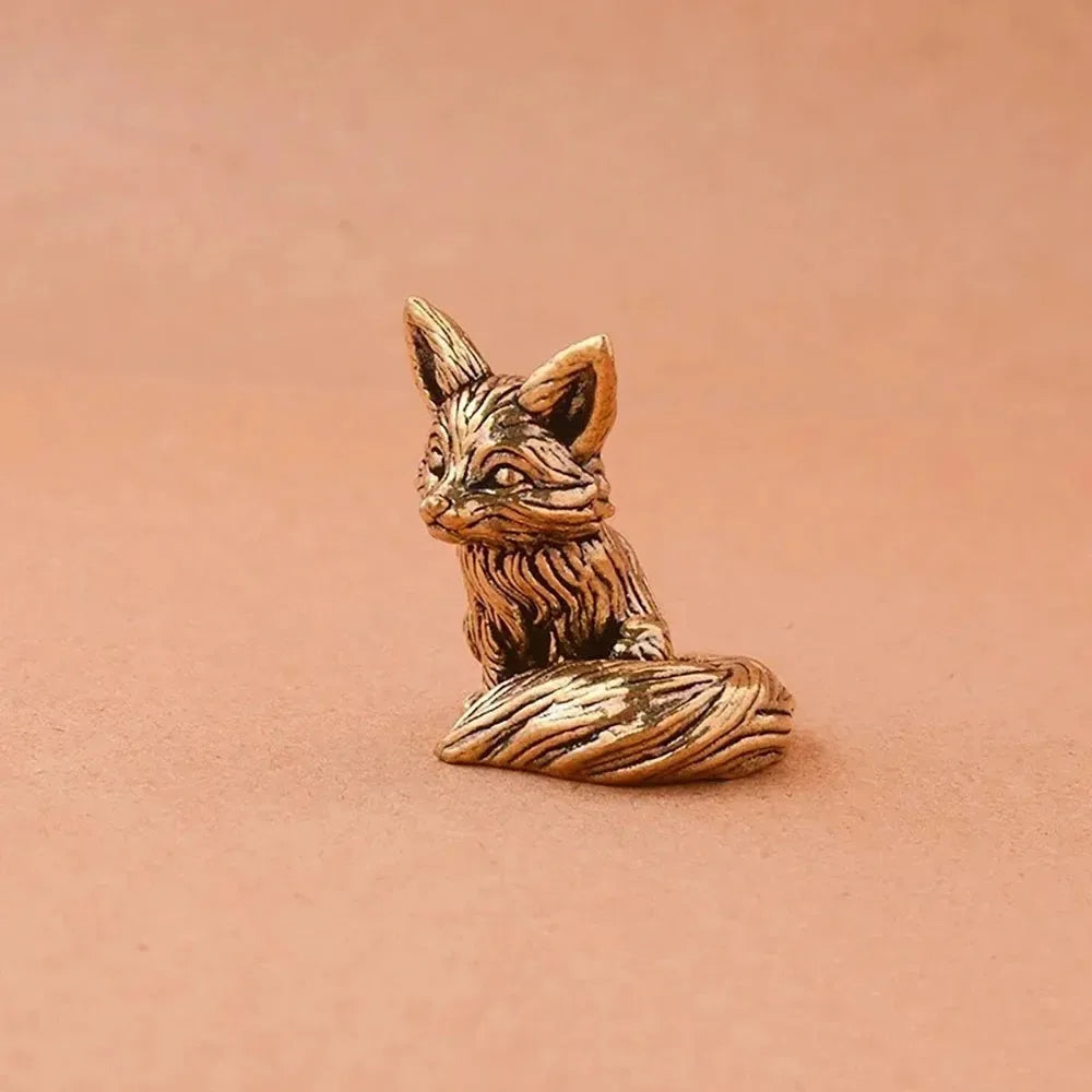Young Fox, Watching — Small Bronze Fox