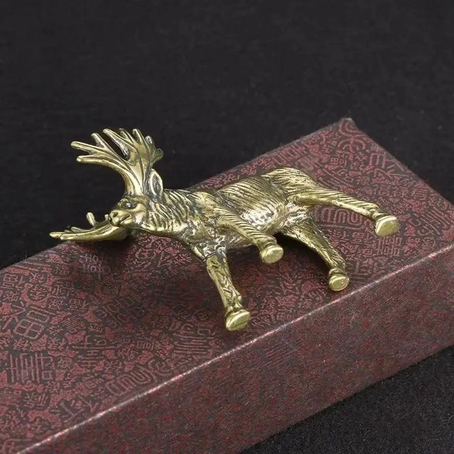 Moose in the Shallows — Small Bronze Moose