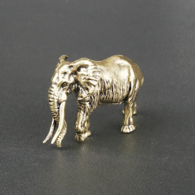 Elephant, Long Road — Small Bronze Elephant
