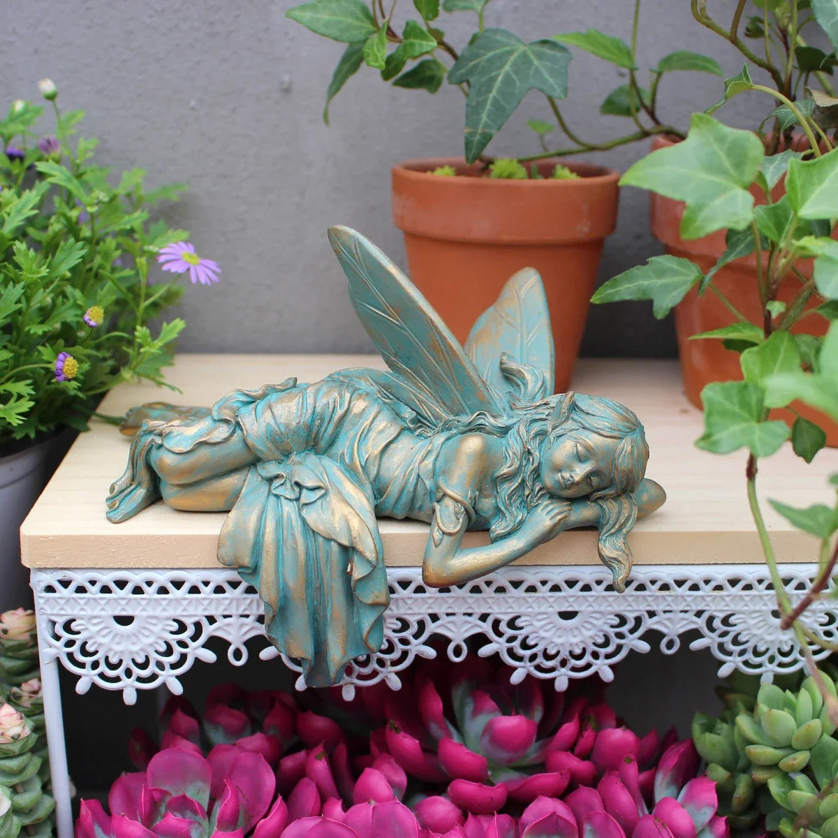 Sleeping beauty fairy figurine