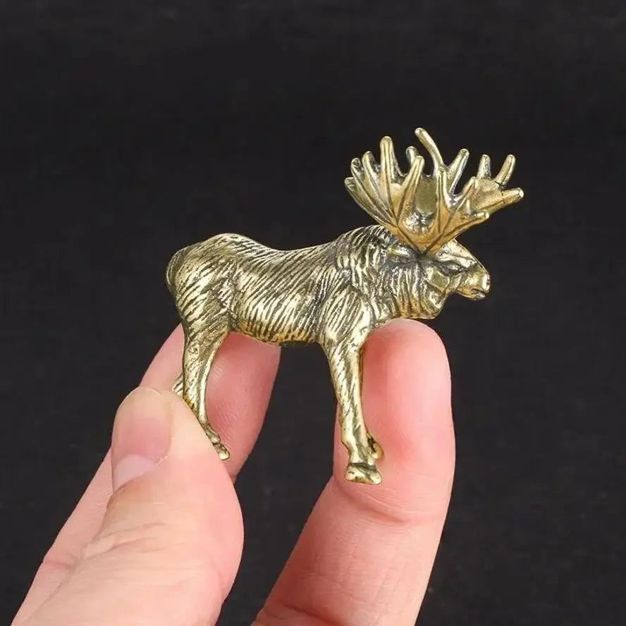 Moose in the Shallows — Small Bronze Moose