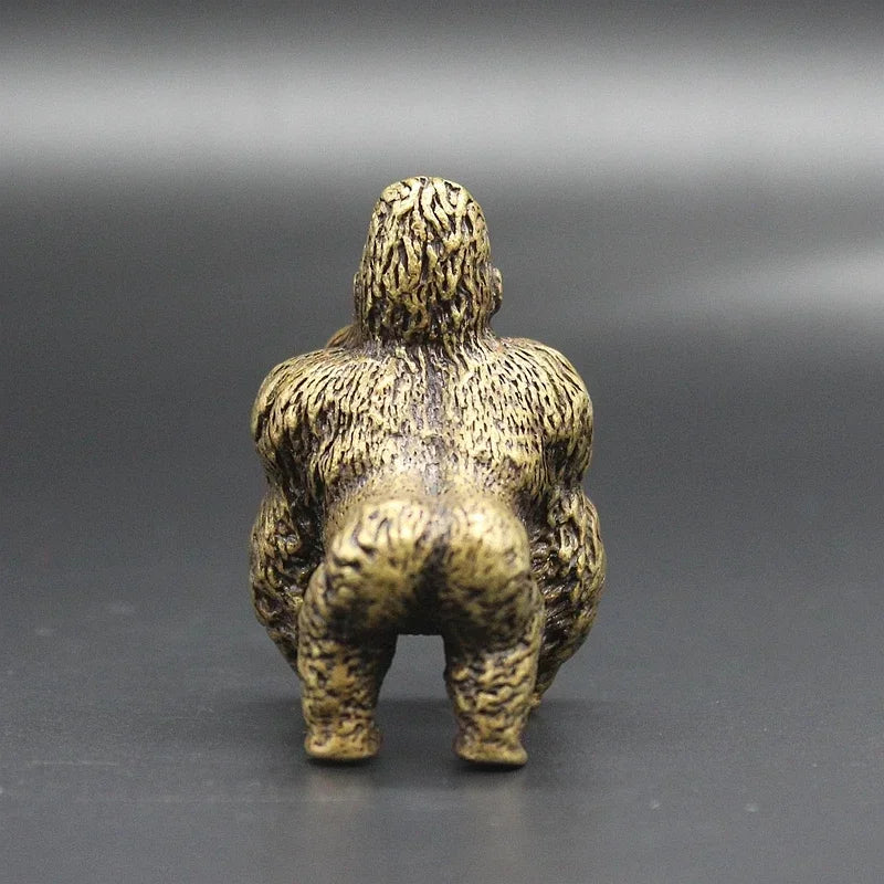 The Quiet Giant — Small Bronze Gorilla
