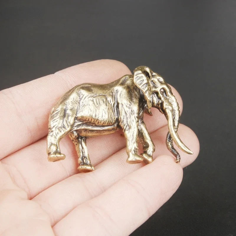 Elephant, Long Road — Small Bronze Elephant