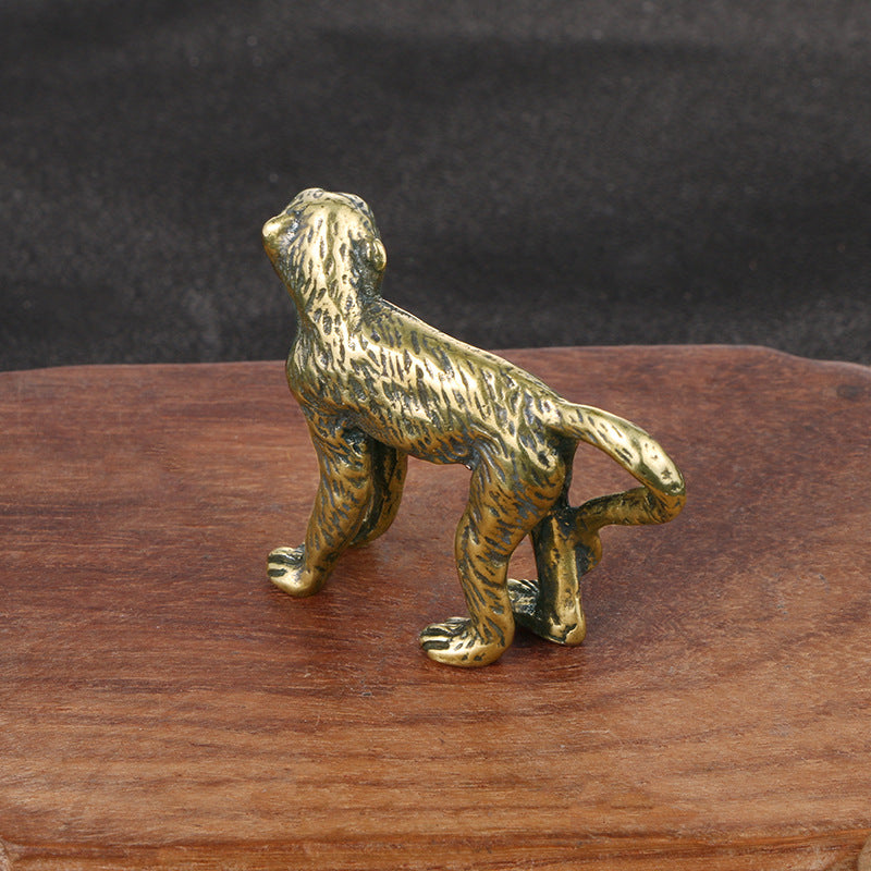 Monkey, Up to Something — Small Bronze Monkey