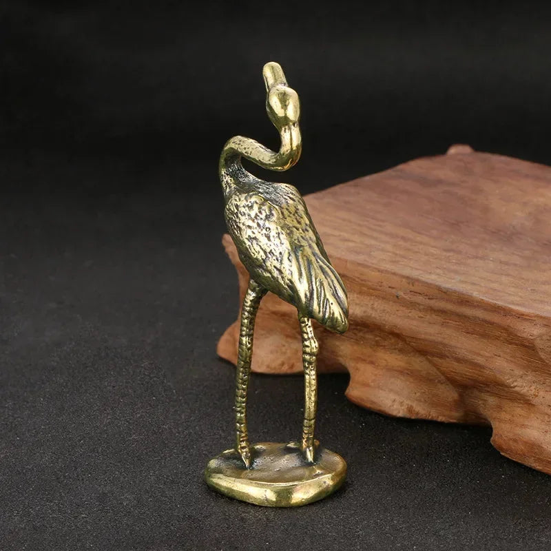 The Pink Wader — Small Bronze Flamingo