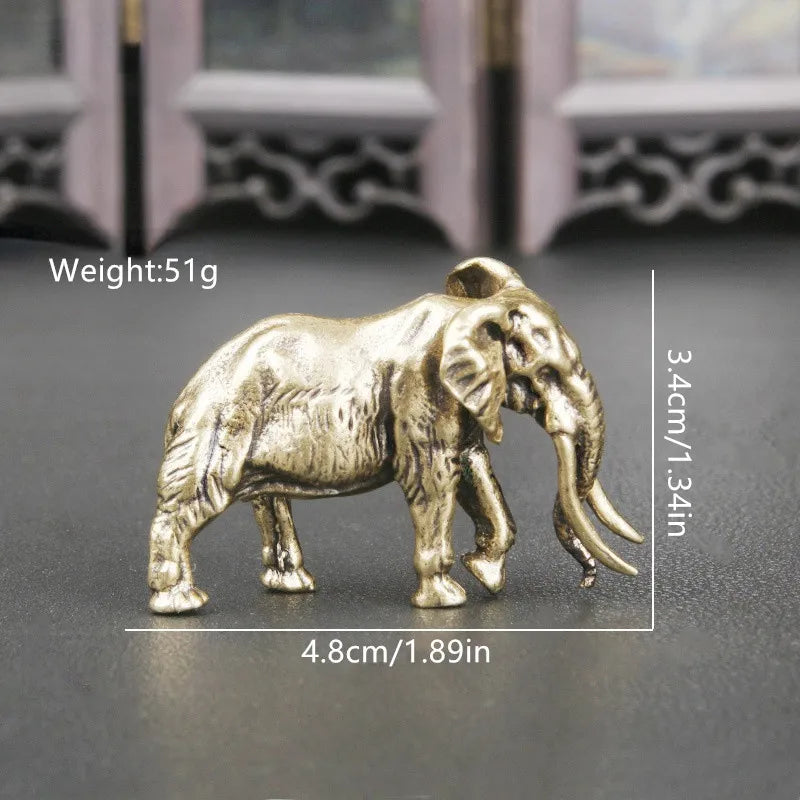 Elephant, Long Road — Small Bronze Elephant