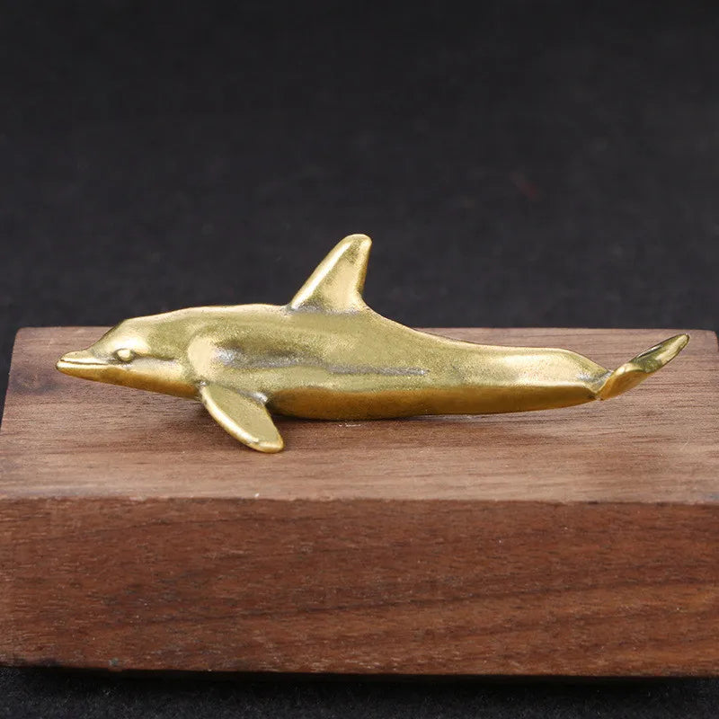 Dolphin, Cresting — Small Bronze Dolphin