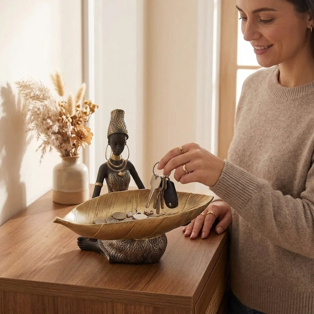 The Golden Leaf — Bronze Trinket Dish