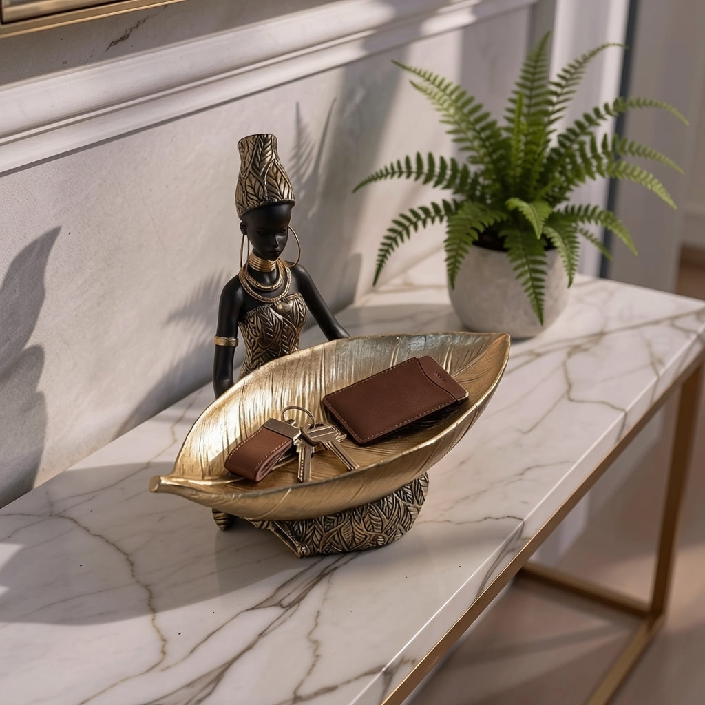 The Golden Leaf — Bronze Trinket Dish